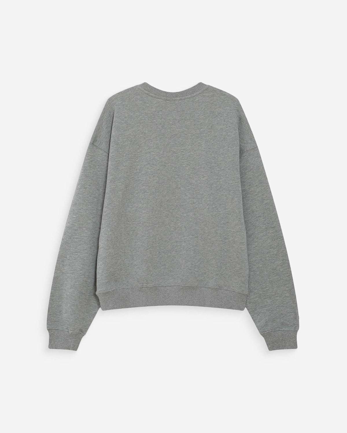Pull oversize en coton à message brodé gris Valino