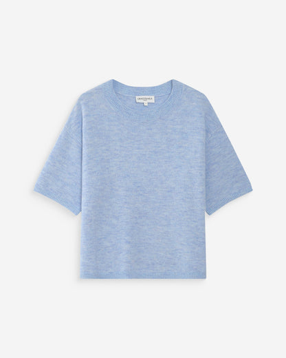 Pull oversize en laine col rond ciel Vamos