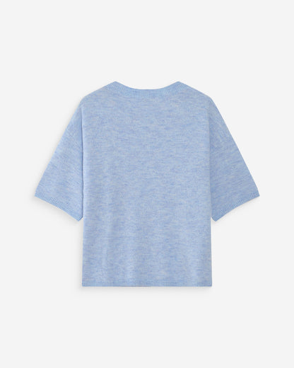 Pull oversize en laine col rond ciel Vamos