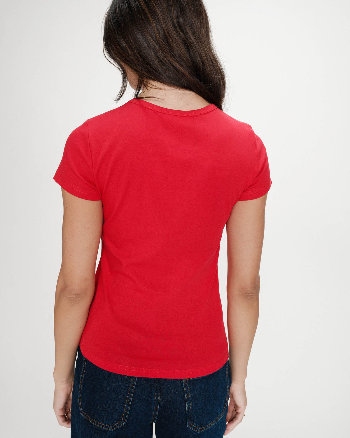 T-shirt ajusté en coton à imprimé velours rouge Valerio