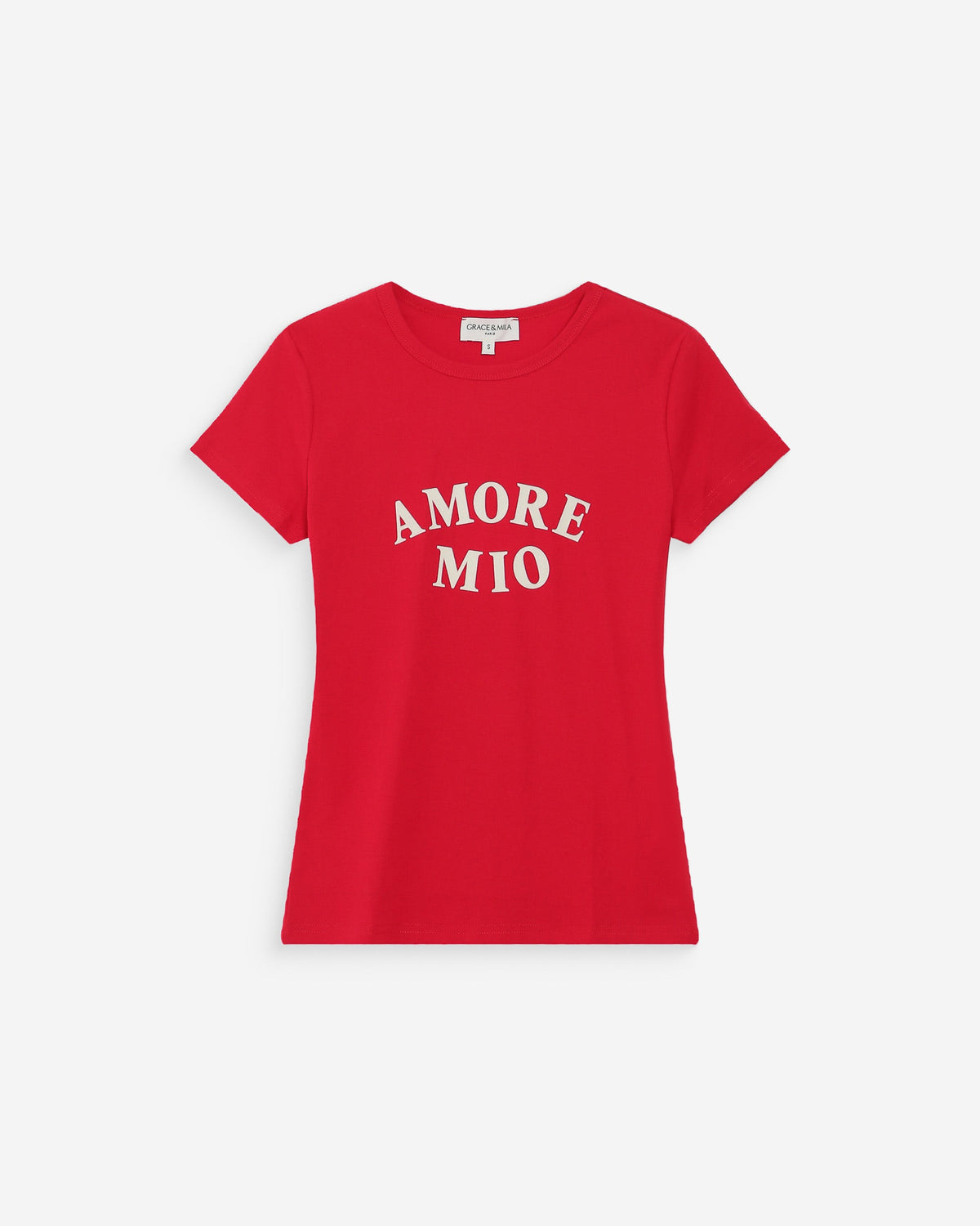 T-shirt ajusté en coton à imprimé velours rouge Valerio