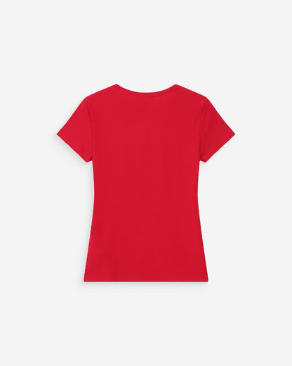 T-shirt ajusté en coton à imprimé velours rouge Valerio
