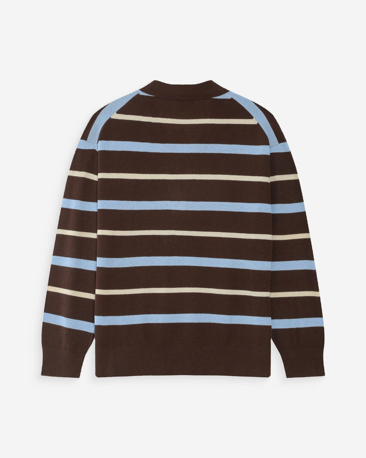 Pull oversize à col polo chocolat Vaporetto