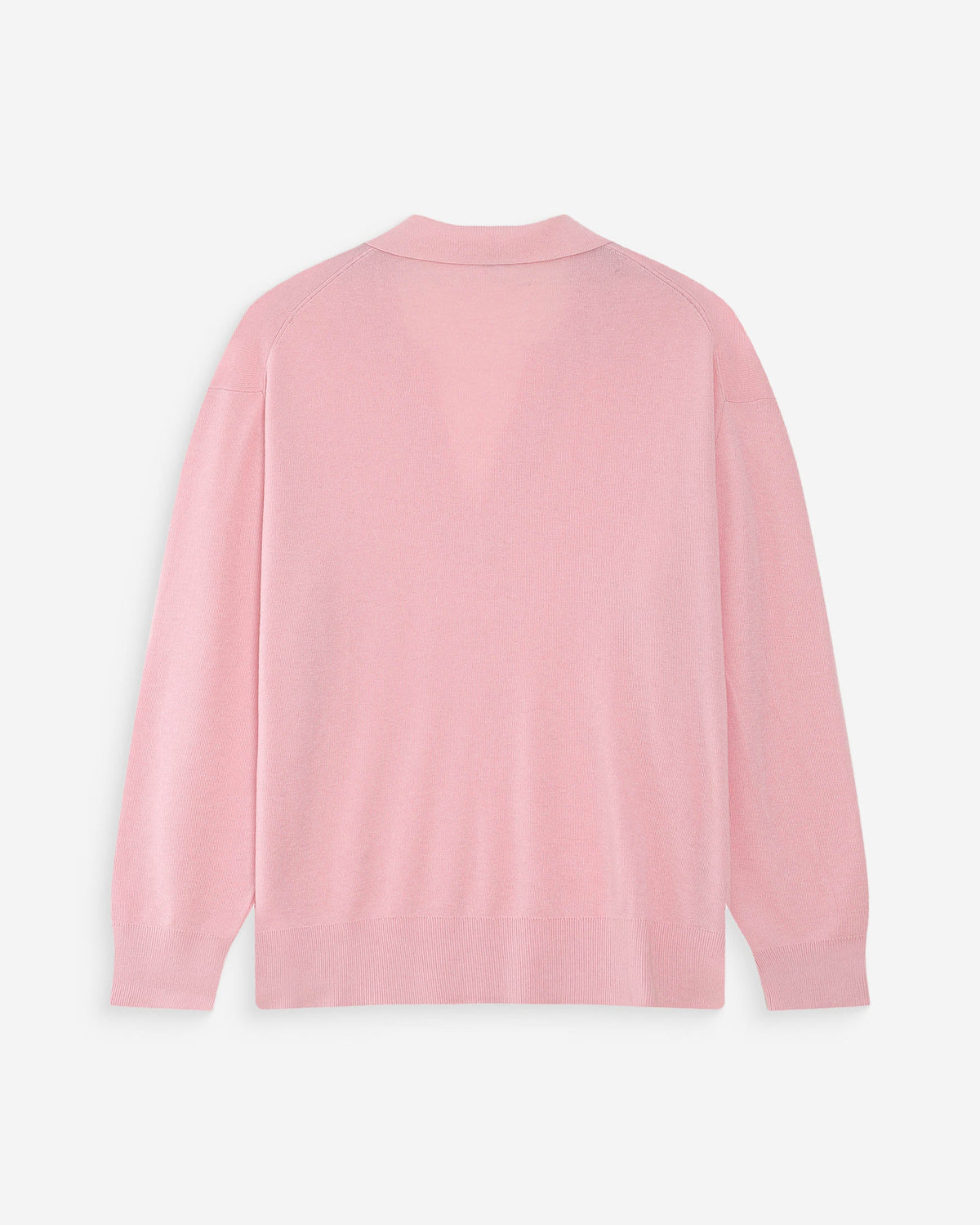 Pull oversize à col polo rose Vaporetto