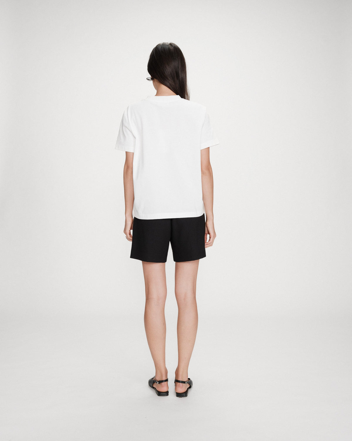 T-shirt en coton manches courtes ivoire Vanders