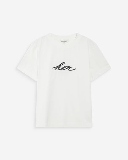 T-shirt en coton manches courtes ivoire Vanders
