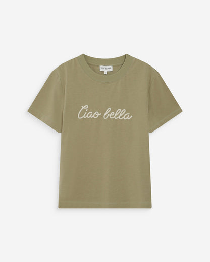 T-shirt en coton manches courtes sauge Vanders