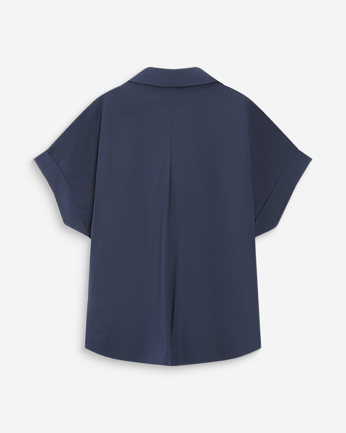 Blouse large en coton manches courtes marine Versigny