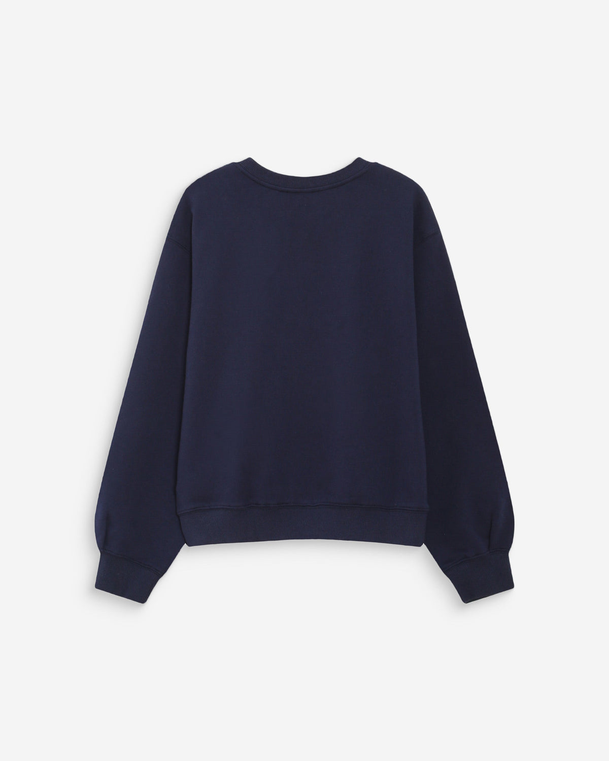 Sweatshirt col rond avec plis et boutons marine Vonan