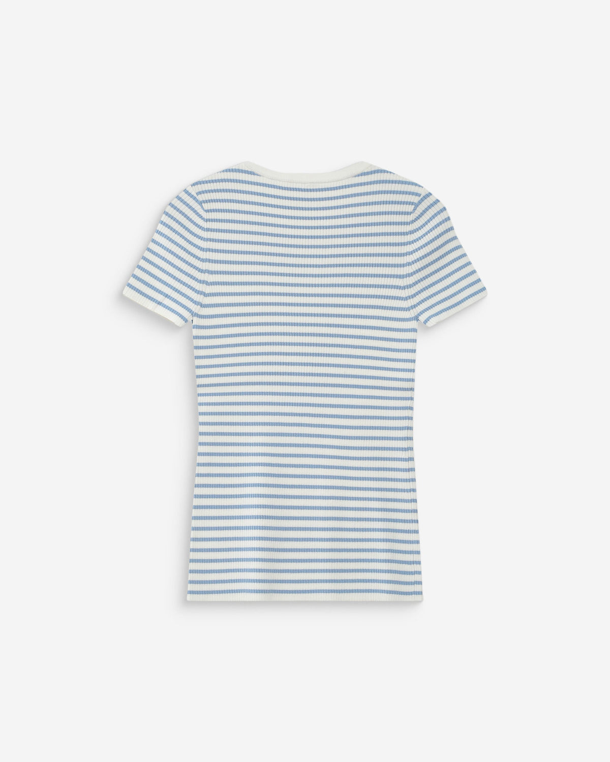 Pull en fine maille ajusté manches courtes bleuet Vendredi