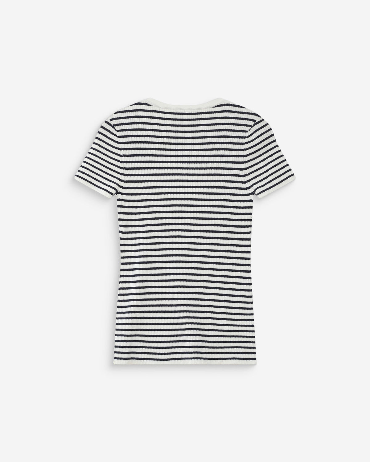 Pull en fine maille ajusté manches courtes marine Vendredi