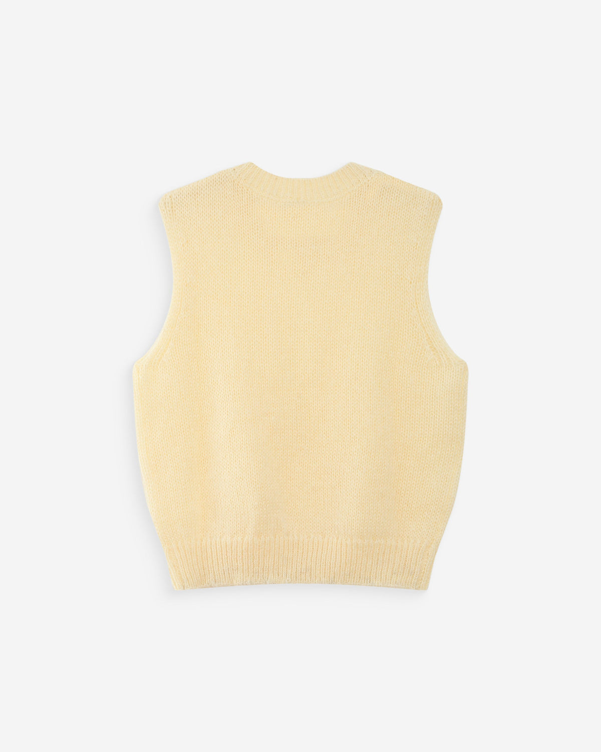 Pull en laine et mohair sans manches vanille Vollo