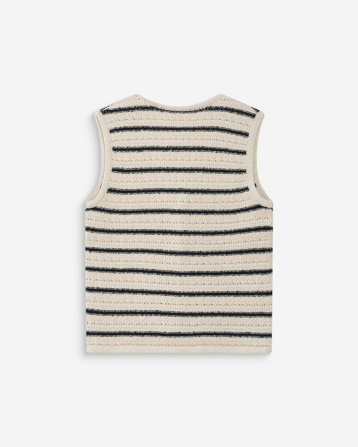 Gilet en maille sans manches col V ecru Vincennes