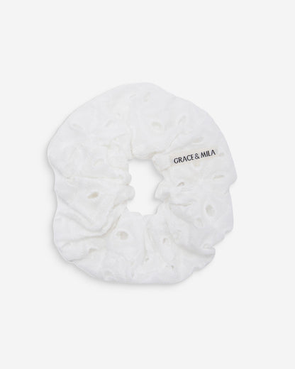 Set de chouchous en coton ecru Wilkins