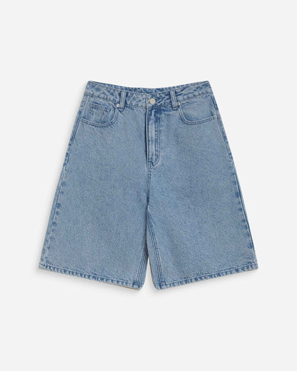 Bermuda long en jean taille haute skyblue Will