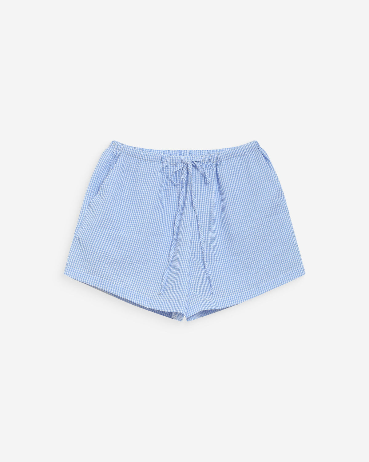 Short en coton à carreaux vichy ciel Waylen