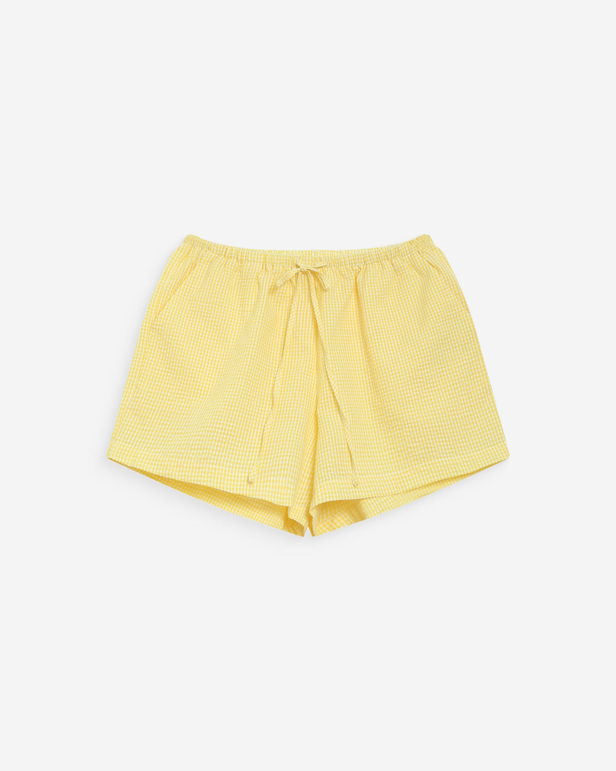 Short en coton à carreaux vichy jaune Waylen