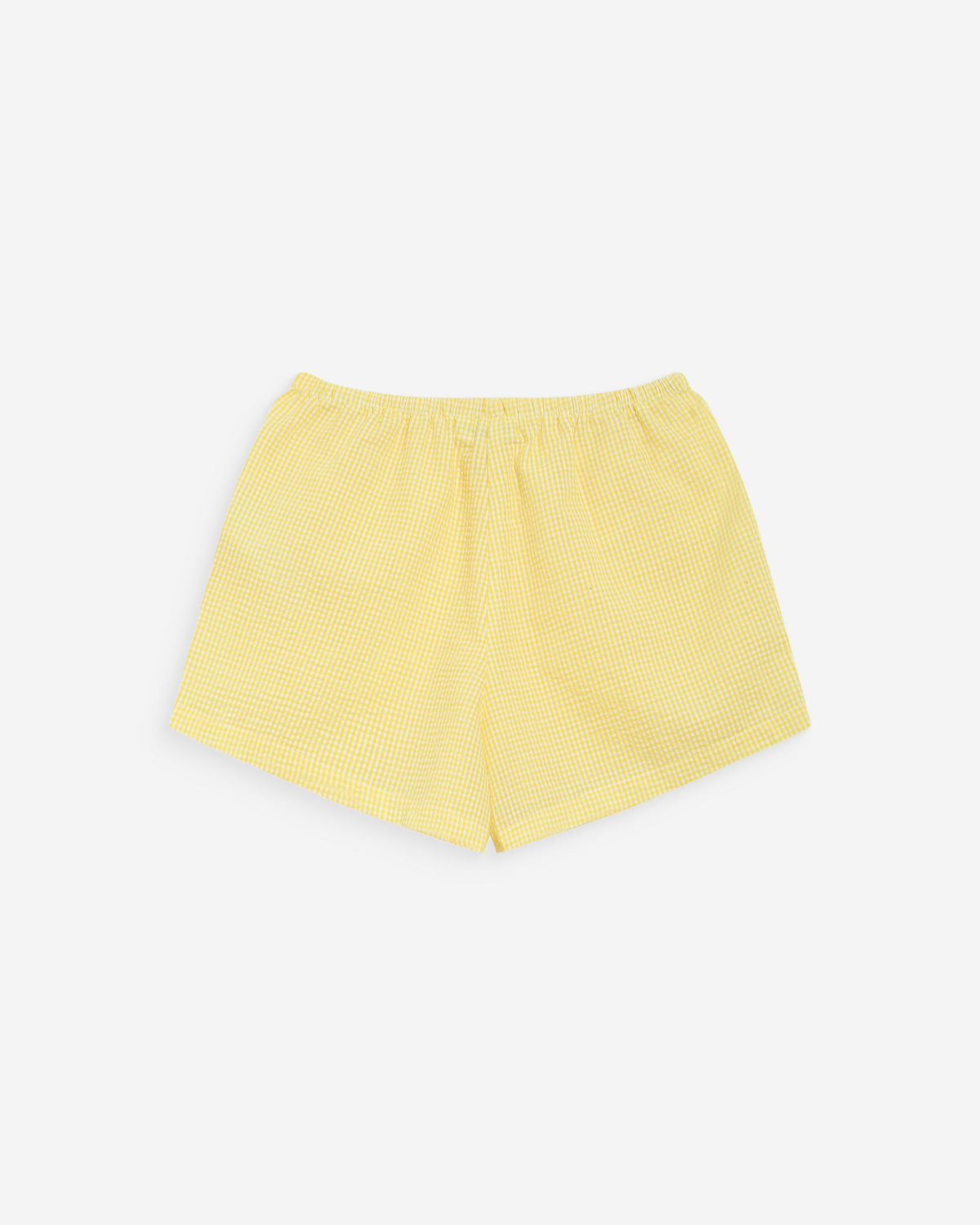 Short en coton à carreaux vichy jaune Waylen