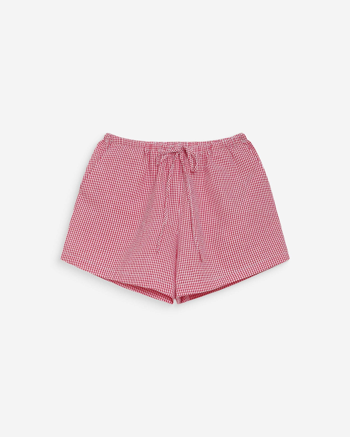 Short en coton à carreaux vichy rouge Waylen