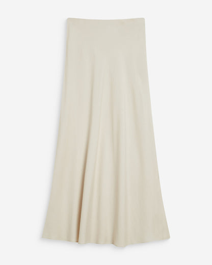 Jupe longue évasée taille haute sable Winda