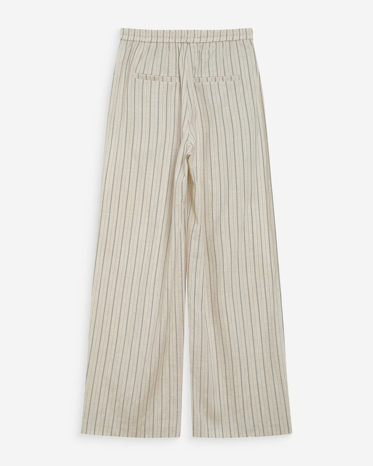 Pantalon ample en lin et tencel rayé sable Weston