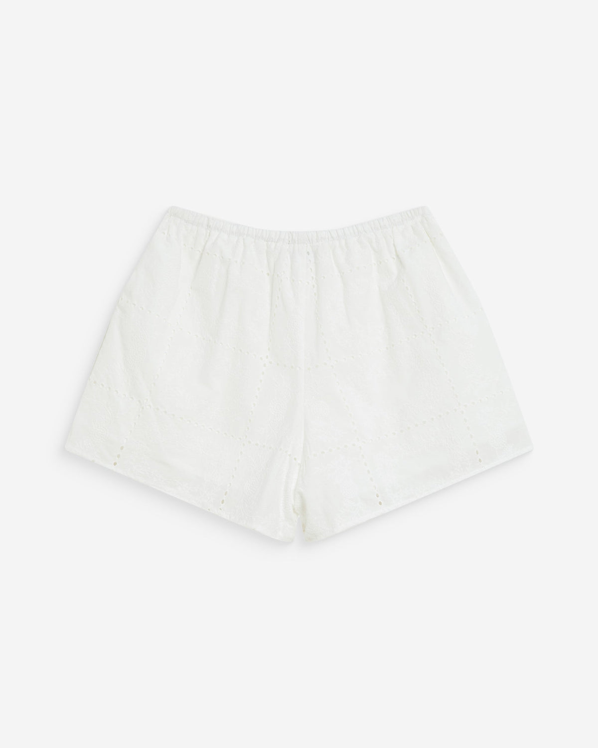 Short large en coton brodé poches italiennes white Wyler