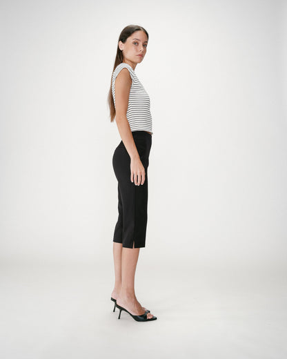 Pantalon capri ajusté 7/8e noir Where