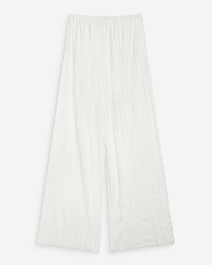 Pantalon large plissé taille réglable ivoire Wonka