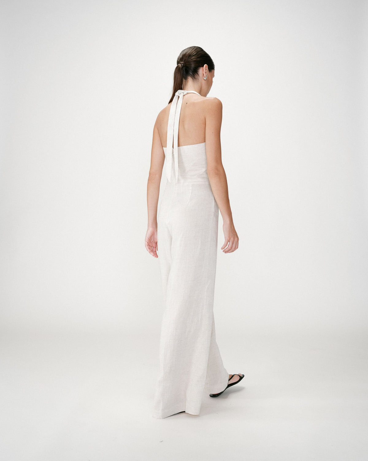 Combinaison pantalon droite encolure carrée sable Wish