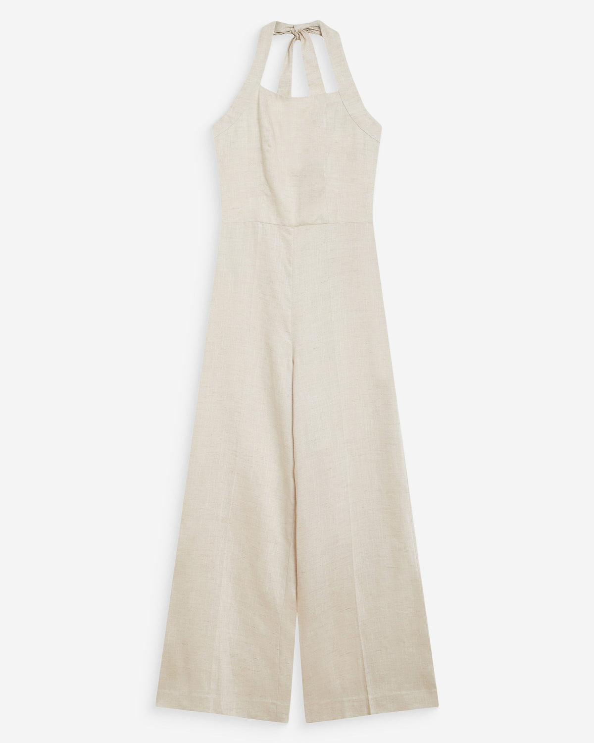 Combinaison pantalon droite encolure carrée sable Wish