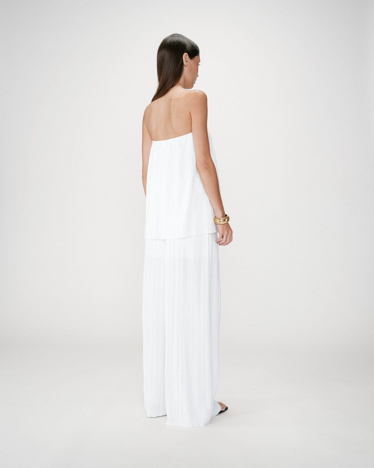 Top bustier plissé aérien ivoire West