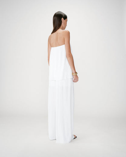 Top bustier plissé aérien ivoire West