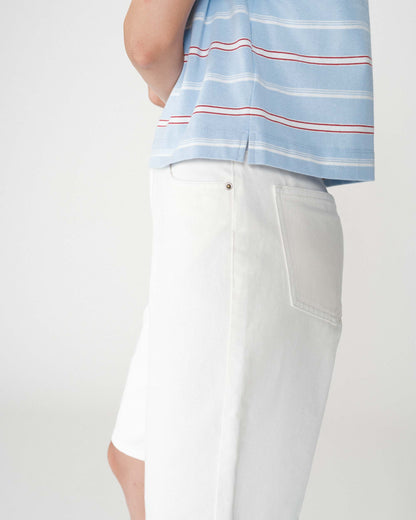 T-shirt oversize en coton rayé manches courtes ciel Welson