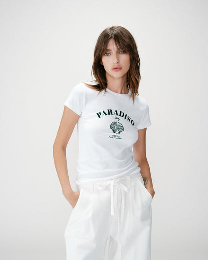T-shirt ajusté à message emeraude Wrenley