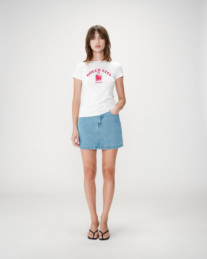 T-shirt ajusté à message fuchsia Wrenley