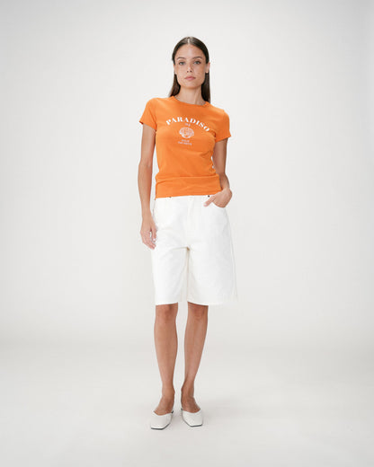 T-shirt ajusté à message orange Wrenley
