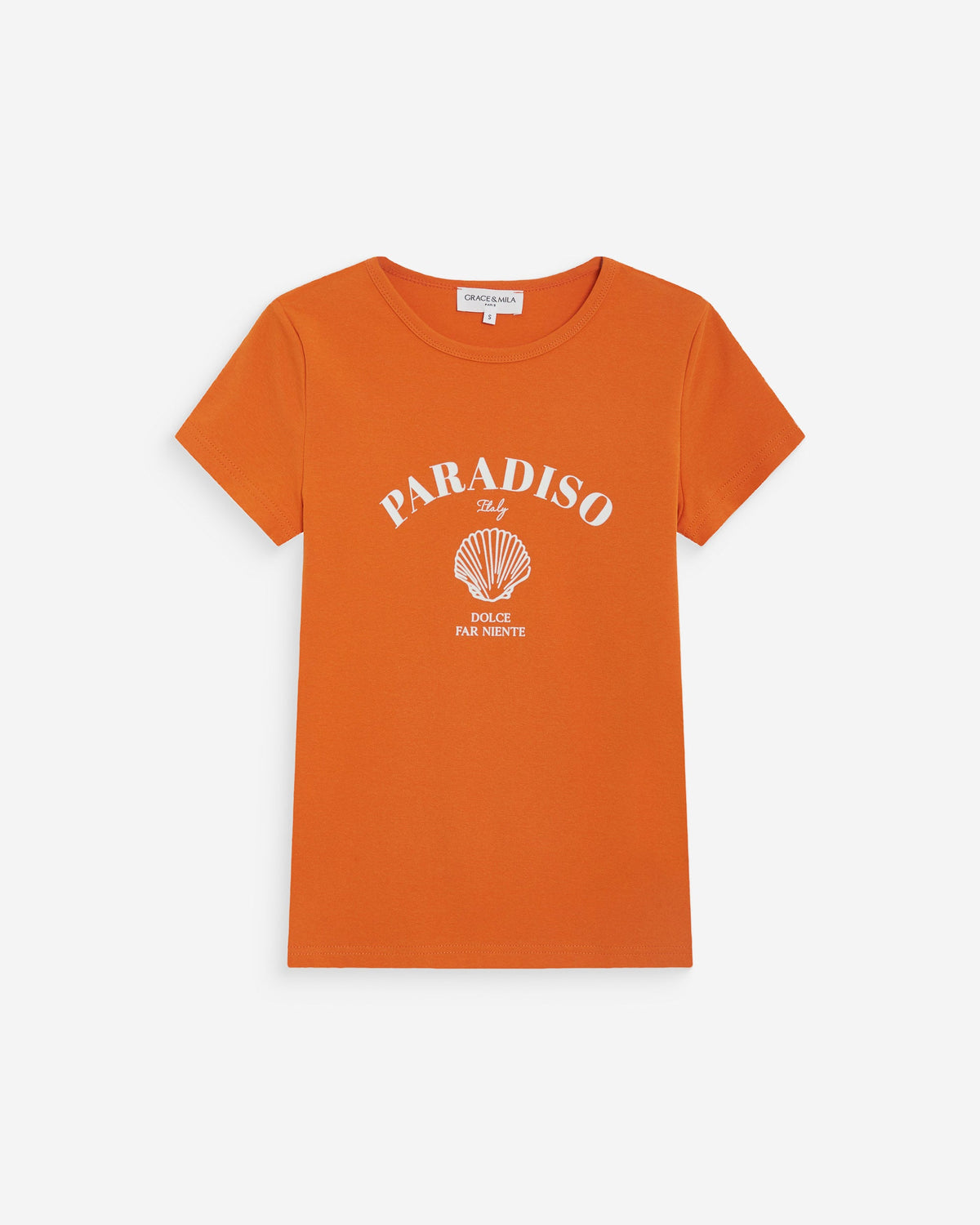 T-shirt ajusté à message orange Wrenley