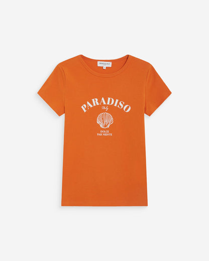 T-shirt ajusté à message orange Wrenley