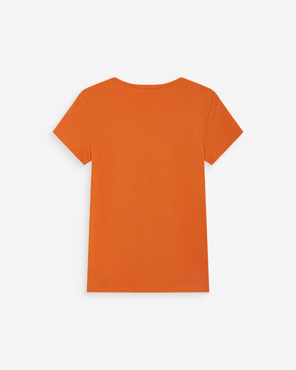 T-shirt ajusté à message orange Wrenley