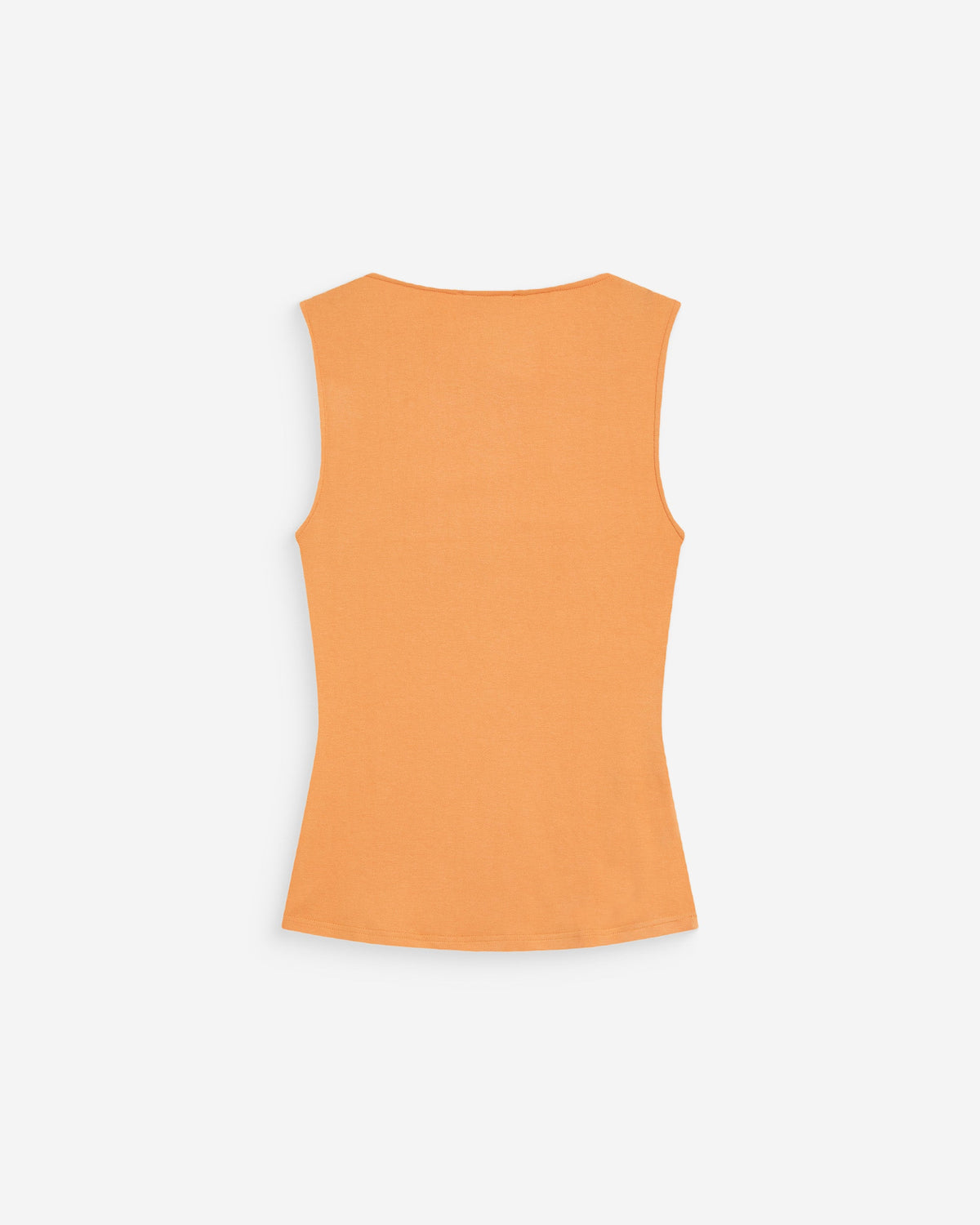 Top drapé asymétrique sans manches orange Wagner