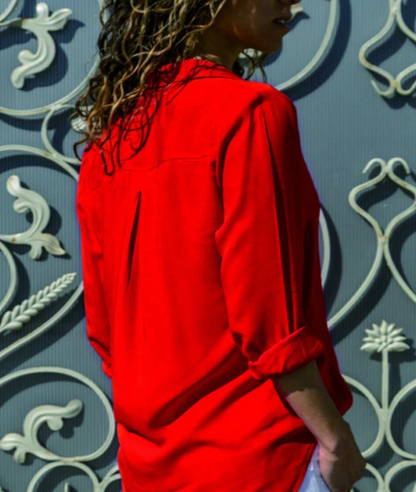 Dorianne | Blouse Femme à Manches Longues et Boutons Casual