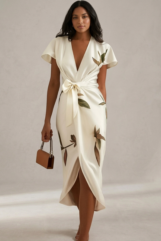 Aura | Robe Satin Botanique