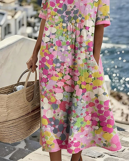 Flora | Robe midi florale ample