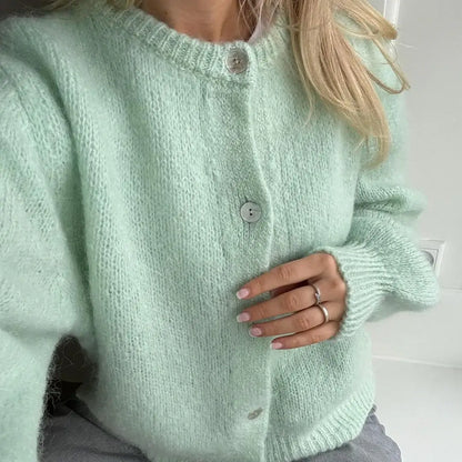 Yasmina | Cardigan Femme Doux et Élégant, Maille Confortable Boutonnée pour l’Hiver