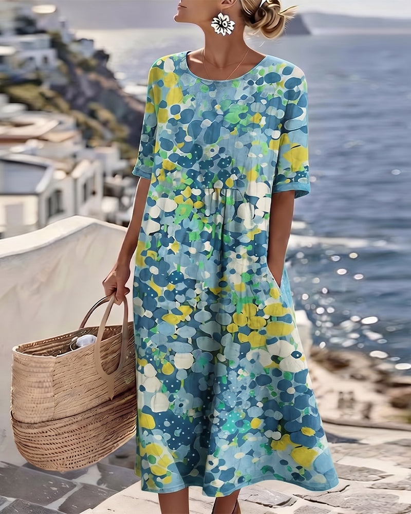 Flora | Robe midi florale ample