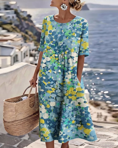 Flora | Robe midi florale ample