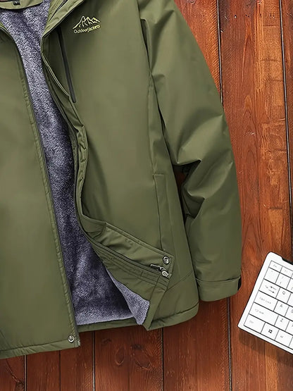 Norman | Veste d'Hiver Homme Chaude à Capuche & Doublure en Polaire