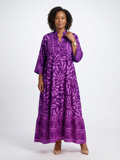 Marielle | Robe Midi à Boutons
